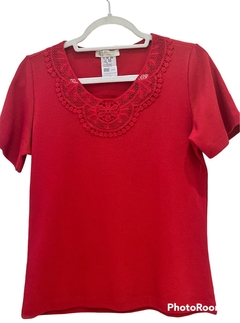 Blusa Mauricio 12926 algodao com renda m/c - Loja de Roupas A Praça 