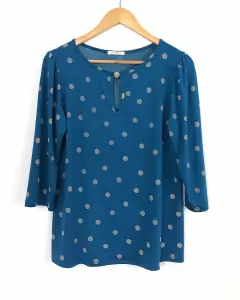 Blusa Caroll 23036 malha fria 3/4 estampada na internet