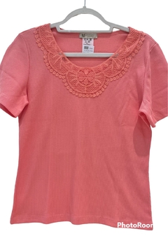 Blusa Mauricio 12926 algodao com renda m/c - comprar online