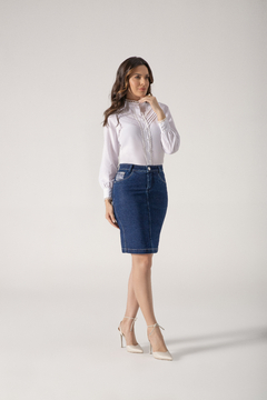 Camisa Laura Rosa 810603 Tricolini branca