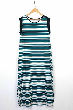 Vestido Caroll 23298 longo listrado regata - comprar online