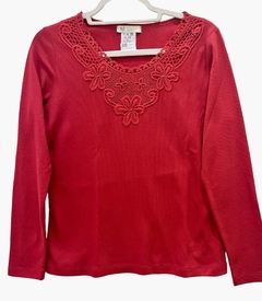 Blusa Mauricio 12957 algodao com renda m/L - loja online