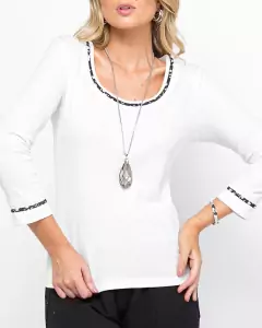 Blusa Mauricio 12159 algodao 3/4 - comprar online