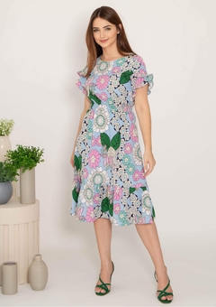 Vestido Valentina Sirrah 781 Valence crepe estampado