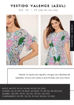 Vestido Valentina Sirrah 781 Valence crepe estampado - comprar online