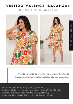 Vestido Valentina Sirrah 780 Valence crepe estampado - comprar online