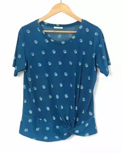 Blusa Caroll 24063 malha fria estampada manga curta - comprar online