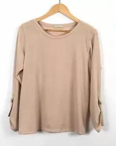 BLUSA Caroll 23183 MANGA LONGA MIRO LISO na internet