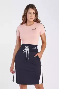 Saia Short EP034 Preto Com Branco Poliamida UV50 Epulari