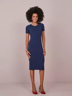 Vestido Tata Martello 5415 Luciana malha canelada - Loja de Roupas A Praça 