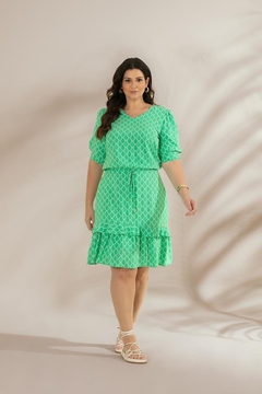 Vestido Hadaza 51302 viscose com elastico na cintura