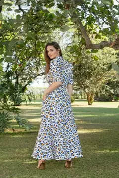 Vestido Valentina Sirrah 981 980 Colombo longo estampado - loja online