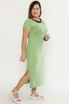 VESTIDO JUANNA 29629 MIDI LISTRADO - comprar online