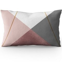 Capa Geometrica Moderna Mod 3 Rosa Branca Cinza RETANGULAR - comprar online