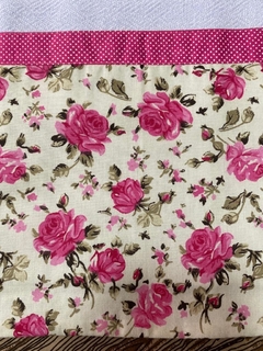 Pano de Prato Floral Rosas Pink - comprar online