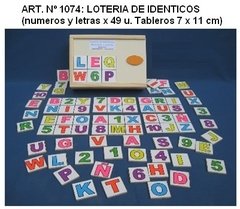 Lotería de Números y letras x 49 piezas1074-1