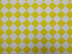 Cartulina Bifaz 50 x 70 cm. Amarilla: Rombos / rayas