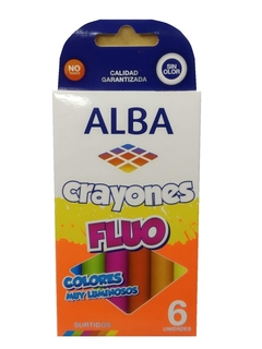 Crayones Alba Fluo Fino caja x 6 u.