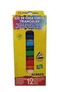 Crayones Triangulares Acrilex Gruesos cortos x 12 u.