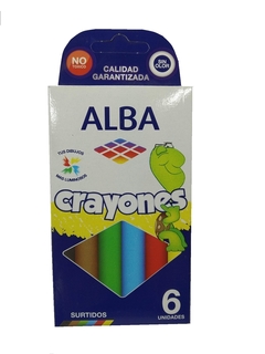 Crayones Alba Cortos Finos caja x 6 u.