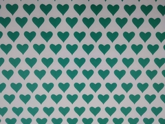 Cartulina Bifaz 50 x 70 cm. Verde: Corazones Grandes