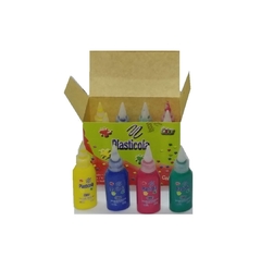 Adhesivo vinílico Plasticola color x 12 unidades 40 gs.