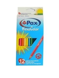 Lápiz color Pax Hexacolor Largos x 12 un. - comprar online