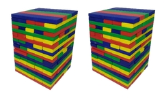 Tablitas Bloques madera color x 200 piezas - comprar online