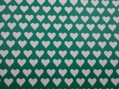 Cartulina Bifaz 50 x 70 cm. Verde: Corazones Grandes - comprar online