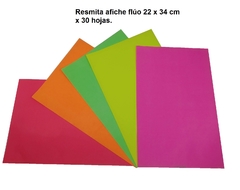 Resmita - Papel Cortado para Técnicas - papel AFICHE FLUO x 30 hojas
