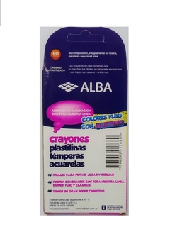 Crayones Alba Flúo Fántasy con glitter Finos x 6 u. - comprar online
