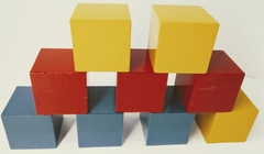 Plantado grueso de cubos color en internet