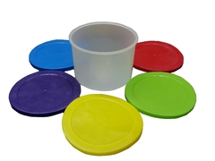 Potes Plastico Tapas De Colores X 5 U. - 1 KILO - AMARILLO - comprar online