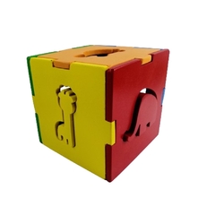 Art. N° 1614-5: Cubo Didáctico Desmontable con figuras animalitos de encastre - tienda online