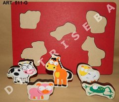 Encaje con Relieve "Animales de la granja" - comprar online