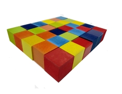 Cubos Apilables Madera 3x3 X 30 Piezas - Bloques