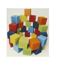 Cubos Apilables Madera 3x3 X 30 Piezas - Bloques - DISTRISEBA