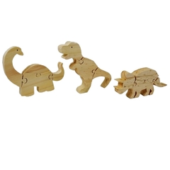 Art. N° 1700-D: Set de 3 Dinosaurios encastrables