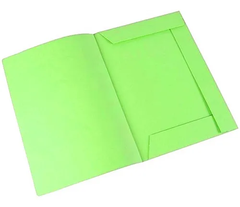 Carpeta Pressphan carátula 3 solapas x 10 unidades Verde