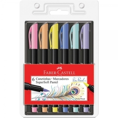 Kit Caneta Brush Pen SuperSoft Pastel