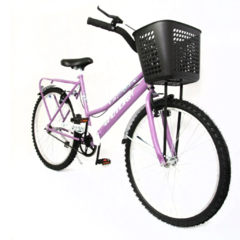 Bicicleta Futura Country Dama Rodado 26 Paseo Con Canasto Violeta - comprar online