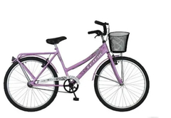 Bicicleta Futura Country Dama Rodado 26 Paseo Con Canasto Violeta