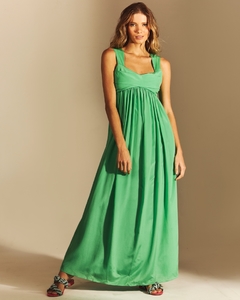 Vestido Seda Pura Verde