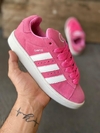 TENIS ADIDAS CAMPUS PREMIUM ROSA E BRANCO