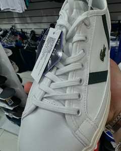 Tênis Lacoste Sideline Leather Branco e verde na internet