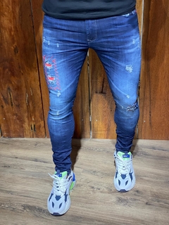 Calca jeans destroid city denim moda masculino - comprar online