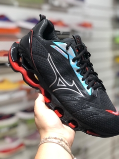 Tênis Mizuno Wave Prophecy 11 - preto/vermelho - styletenis