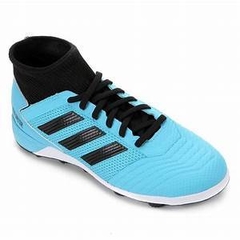 Chuteira Society Adidas Predator 19 3 TF - Azul e Preto