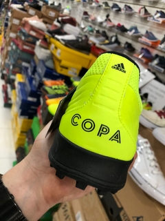 Chuteira Society Adidas Copa 19 3 TF - Verde Limão+Preto - comprar online