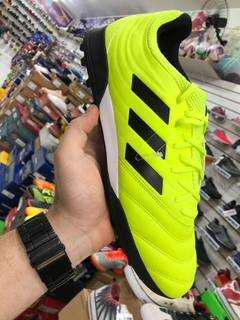 Chuteira Society Adidas Copa 19 3 TF - Verde Limão+Preto